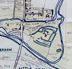Detail of south end of village: West Deeping Enclosure award drawn from the original 